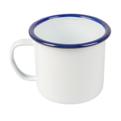 TASSES 'ENAMELWARE' 500 ML Ø 9x9 CM BLANC ACIER ÉMAILLÉ (6 UNITÉ)