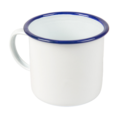 Image TASSES 'ENAMELWARE' 700 ML Ø 10x10 CM BLANC ACIER ÉMAILLÉ (6 UNITÉ) #1