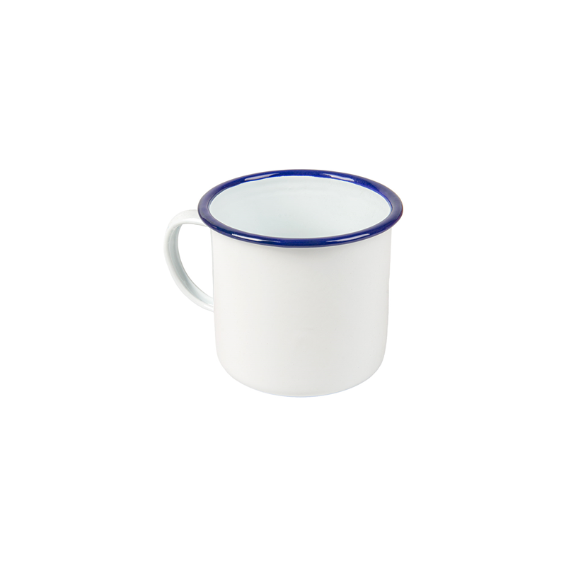 TASSES 'ENAMELWARE' 700 ML Ø 10x10 CM BLANC ACIER ÉMAILLÉ (6 UNITÉ)