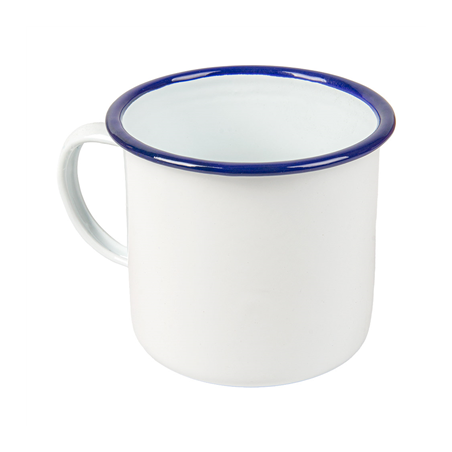 Image TASSES 'ENAMELWARE' 700 ML Ø 10x10 CM BLANC ACIER ÉMAILLÉ (6 UNITÉ) #1