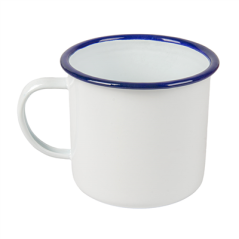 TASSES 'ENAMELWARE' 700 ML Ø 10x10 CM BLANC ACIER ÉMAILLÉ (6 UNITÉ)