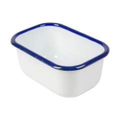 Image RÉCIPIENTS AVEC COUVERCLE 'ENAMELWARE' 850 ML 18x13x7,5 CM BLANC ACIER ÉMAILLÉ (4 UNITÉ) #5