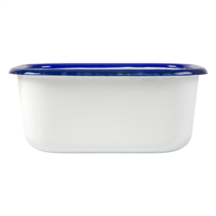 Image RÉCIPIENTS AVEC COUVERCLE 'ENAMELWARE' 850 ML 18x13x7,5 CM BLANC ACIER ÉMAILLÉ (4 UNITÉ) #6