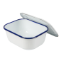 Image RÉCIPIENTS AVEC COUVERCLE 'ENAMELWARE' 2100 ML 23,5x19x9 CM BLANC ACIER ÉMAILLÉ (3 UNITÉ) #4