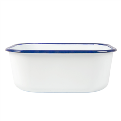 Image RÉCIPIENTS AVEC COUVERCLE 'ENAMELWARE' 2100 ML 23,5x19x9 CM BLANC ACIER ÉMAILLÉ (3 UNITÉ) #6