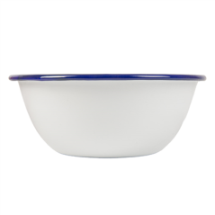 BOLS 'ENAMELWARE' 1000 ML Ø 18,5x7,5 CM BLANC ACIER ÉMAILLÉ (6 UNITÉ)