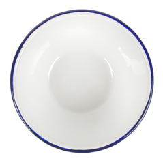 Image BOLS 'ENAMELWARE' 1000 ML Ø 18,5x7,5 CM BLANC ACIER ÉMAILLÉ (6 UNITÉ) #3