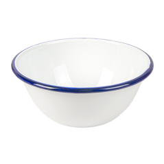 Image BOLS 'ENAMELWARE' 1500 ML Ø 20,5x8,5 CM BLANC ACIER ÉMAILLÉ (6 UNITÉ) #1