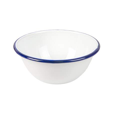 Image BOLS 'ENAMELWARE' 1500 ML Ø 20,5x8,5 CM BLANC ACIER ÉMAILLÉ (6 UNITÉ) #1