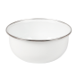 Image BOLS AVEC COUVERCLE 'ENAMELWARE' 700 ML Ø 14x6,1 CM BLANC ACIER ÉMAILLÉ (6 UNITÉ) #3