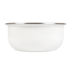 Image BOLS AVEC COUVERCLE 'ENAMELWARE' 700 ML Ø 14x6,1 CM BLANC ACIER ÉMAILLÉ (6 UNITÉ) #4