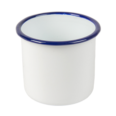 Image BOLS 'ENAMELWARE' 700 ML Ø 10x10 CM BLANC FER ÉMAILLÉ (6 UNITÉ) #1