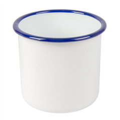 Image BOLS 'ENAMELWARE' 1200 ML Ø 12x12 CM BLANC ACIER ÉMAILLÉ (6 UNITÉ) #1