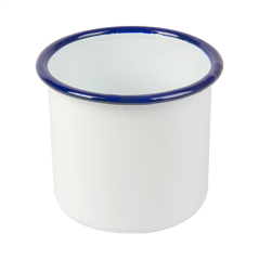 Image BOLS 'ENAMELWARE' 350 ML Ø 8x8 CM BLANC ACIER ÉMAILLÉ (6 UNITÉ) #1