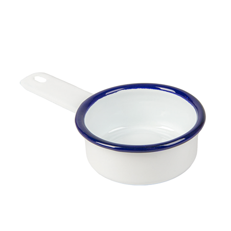 Image MINI SAUTOIRS 'ENAMELWARE' 100 ML 14,6x8x3 CM BLANC ACIER ÉMAILLÉ (6 UNITÉ) #1