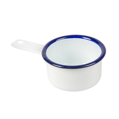 Image MINI SAUTOIRS 'ENAMELWARE' 200 ML 15,6x9x4,7CM BLANC ACIER ÉMAILLÉ (6 UNITÉ) #1