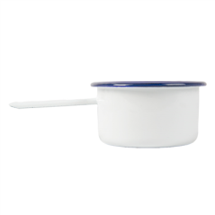 MINI SAUTOIRS 'ENAMELWARE' 200 ML 15,6x9x4,7CM BLANC ACIER ÉMAILLÉ (6 UNITÉ)