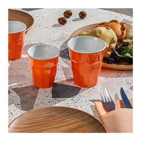 GOBELETS EMPILABLES 'ASAMI WARE' 295 ML Ø 8,8x9 CM ROUGE MÉLAMINE (10 UNITÉ)