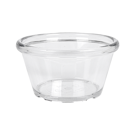 12 RAMEQUINS 90 ML Ø 7,5x4 CM TRANSPARENT PET (1 UNITÉ)