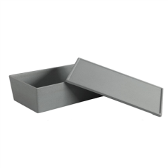 Image SERVING BOX AVEC COUVERCLE 'ASAMI WARE' 3,8 L 32,5x17,9x9,5 CM GRIS MÉLAMINE (1 UNITÉ) #1