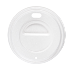 Image COUVERCLES POUR GOBELETS À CAFÉ 120 ML 'BIONIC'  Ø 6,2 CM BLANC BAGASSE (2000 UNITÉ) #4