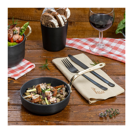 MINI POÊLE 'ARTINOX' 600 ML Ø 15,5x4 CM NOIR INOX (1 UNITÉ)