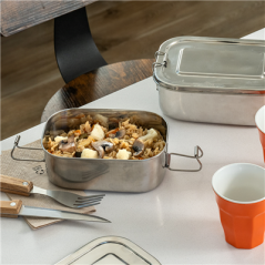 Image RÉCIPIENT AVEC COUVERCLE 'ARTINOX' 750 ML 16x10,5x5 CM ARGENTE INOX (12 UNITÉ) #7