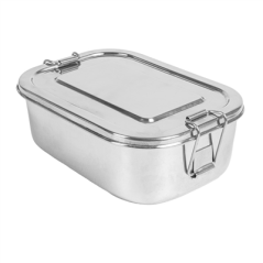 Image RÉCIPIENT AVEC COUVERCLE 'ARTINOX' 1300 ML 18x13x5 CM ARGENTE INOX (12 UNITÉ) #1