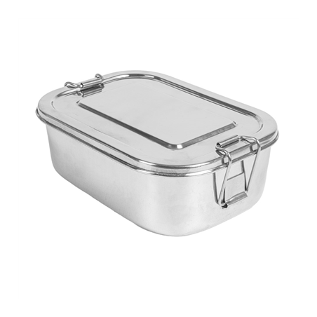 Image RÉCIPIENT AVEC COUVERCLE 'ARTINOX' 1300 ML 18x13x5 CM ARGENTE INOX (12 UNITÉ) #1