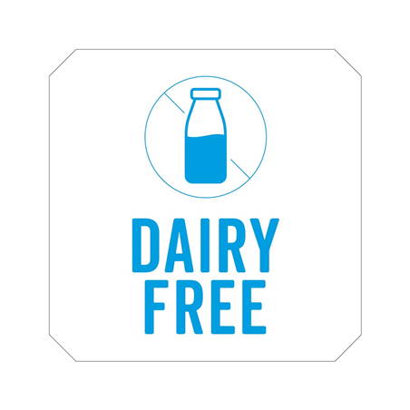 Image 1000 U. ÉTIQUETTES ADHESIVES "DAIRY FREE"  2,5x2,5 CM BLANC ADHESIF (1 UNITÉ) #1