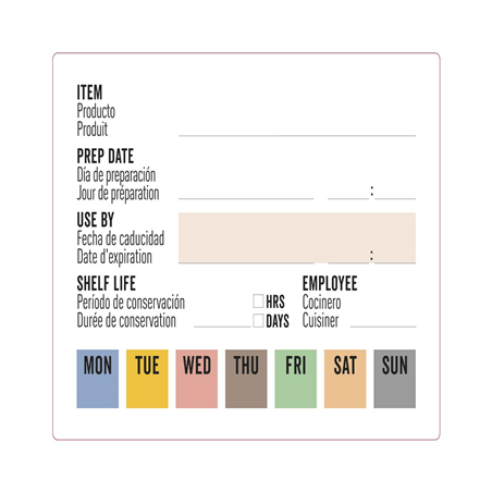 Image ÉTIQUETTES ADHESIVES "DURÉE DE VIE" EN ROULEAU  8x6 CM PAPIER (500 UNITÉ) #1