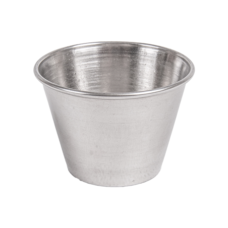 RAMEQUINS AVEC COUVERCLE 'ARTINOX' 75 ML Ø 6x4,5 CM ARGENTE INOX + LDPE (72 UNITÉ)