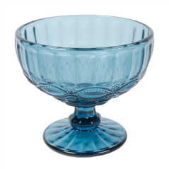 Image COUPES À DESSERTS VINTAGE 'WAKI GLASS' 380 ML Ø12x10.5 CM BLEU VERRE (6 UNITÉ) #1