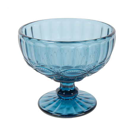 Image COUPES À DESSERTS VINTAGE 'WAKI GLASS' 380 ML Ø12x10.5 CM BLEU VERRE (6 UNITÉ) #1