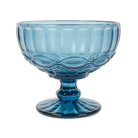 COUPES À DESSERTS VINTAGE 'WAKI GLASS' 380 ML Ø12x10.5 CM BLEU VERRE (6 UNITÉ)