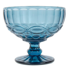 Image COUPES À DESSERTS VINTAGE 'WAKI GLASS' 380 ML Ø12x10.5 CM BLEU VERRE (6 UNITÉ) #3