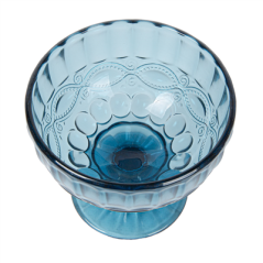 Image COUPES À DESSERTS VINTAGE 'WAKI GLASS' 380 ML Ø12x10.5 CM BLEU VERRE (6 UNITÉ) #4
