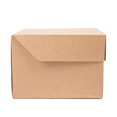 BOÎTES HAMBURGER 'THEPACK' 240 G/M2 15,5x15,5x11,5 CM (XXL) NATUREL CARTON ONDULÉ NANO-MICRO (300 UNITÉ)