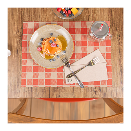 SETS DE TABLE - RECYCLÉS 'VICHY' 80 G/M2 31x43 CM NATUREL PAPIER (1000 UNITÉ)