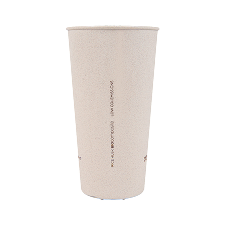 VERRES RÉUTILISABLES 400 ML Ø7,6/5,3x13,6 CM NATUREL RICE HUSK BIOCOMPOSITE (500 UNITÉ)