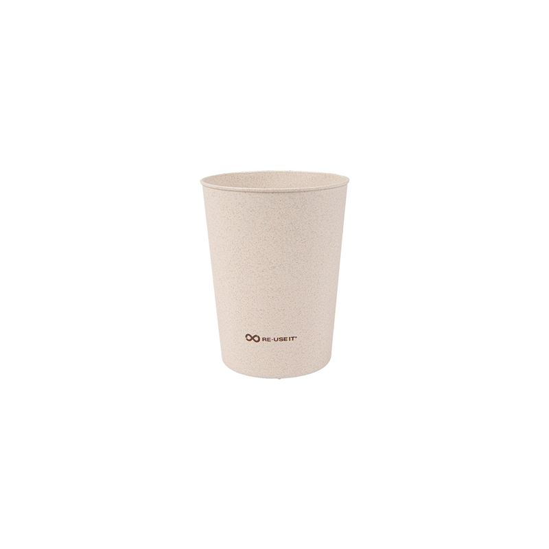 VERRES RÉUTILISABLES 500 ML Ø9/6,9x11,5 CM NATUREL RICE HUSK BIOCOMPOSITE (312 UNITÉ)
