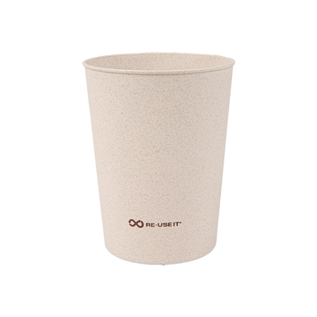 Image VERRES RÉUTILISABLES 500 ML Ø9/6,9x11,5 CM NATUREL RICE HUSK BIOCOMPOSITE (312 UNITÉ) #1