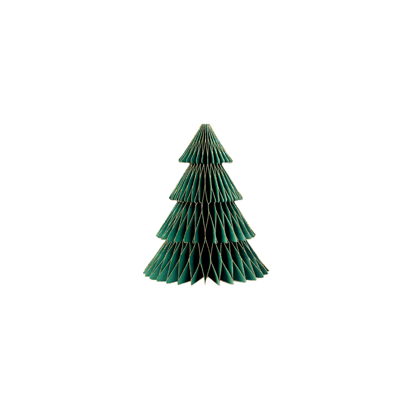 2 ARBRES DE NOËL DÉCORATION  120 G/M2 9x20/13x30 CM VERT PAPIER (1 UNITÉ)