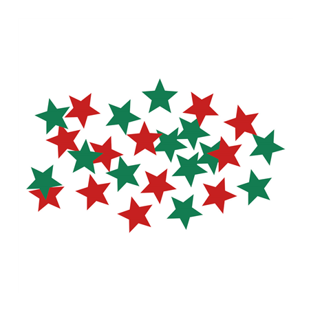 Image CONFETTI ÉTOILES  18 MM ASSORTI PET (24 UNITÉ) #1