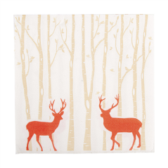 Image SERVIETTES "DOUBLE POINT" 'CARIBÚ' 18 G/M2 33x33 CM BLANC OUATE (1200 UNITÉ) #1