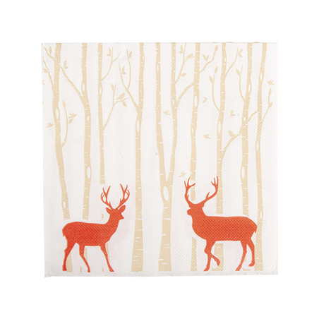 Image SERVIETTES "DOUBLE POINT" 'CARIBÚ' 18 G/M2 33x33 CM BLANC OUATE (1200 UNITÉ) #1