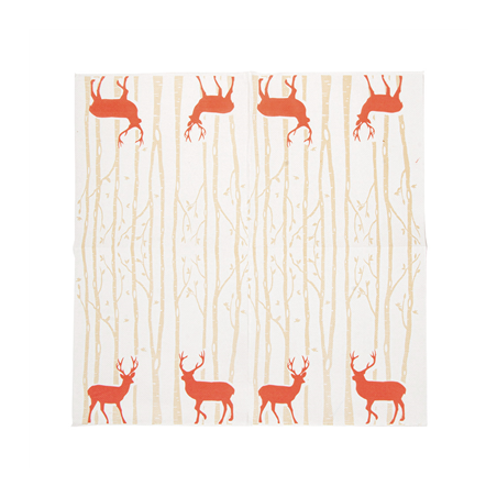 SERVIETTES "DOUBLE POINT" 'CARIBÚ' 18 G/M2 33x33 CM BLANC OUATE (1200 UNITÉ)