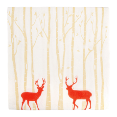 Image SERVIETTES "DOUBLE POINT" 'CARIBÚ' 18 G/M2 40x40 CM BLANC OUATE (1200 UNITÉ) #1