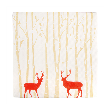 Image SERVIETTES "DOUBLE POINT" 'CARIBÚ' 18 G/M2 40x40 CM BLANC OUATE (1200 UNITÉ) #1