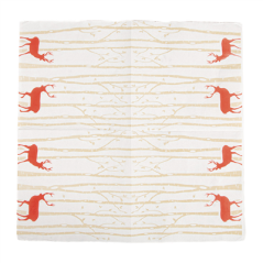 SERVIETTES "DOUBLE POINT" 'CARIBÚ' 18 G/M2 40x40 CM BLANC OUATE (1200 UNITÉ)